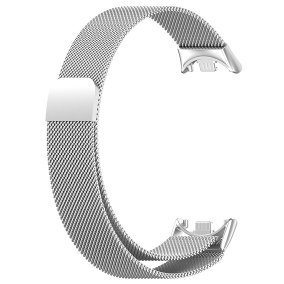 Βραχιόλι Μιλάνου με θήκη για Xiaomi Smart Band 10 / 9 / 8, Ασημί