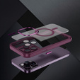 Θήκη για iPhone 14 Pro, ERBORD Impact Guard, MagSafe, μπορντό