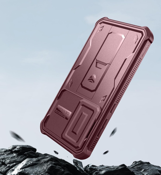 Θωρακισμένη θήκη για Samsung Galaxy S24 FE, Dexnor Full Body (Two Frames), κόκκινη