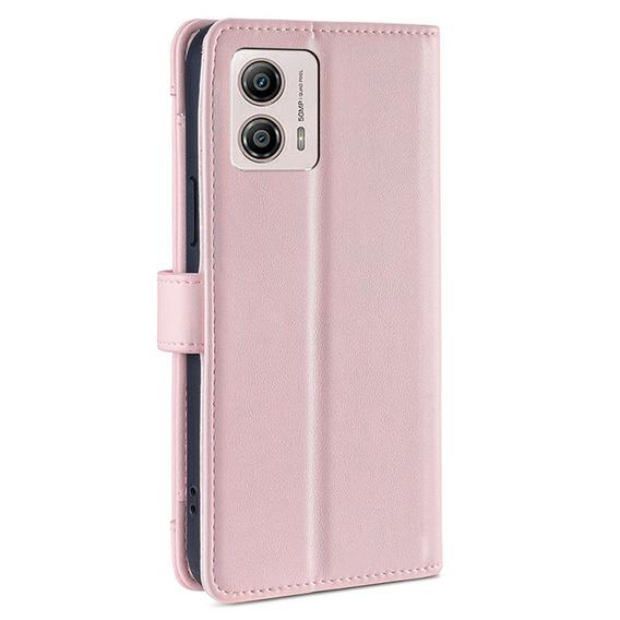Θήκη με πτερύγιο για Motorola Moto G53 5G/ G23 4G/ G13 4G, Wallet Zipper Pocket, μαύρη