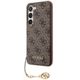 GUESS Θήκη για Samsung Galaxy A55, 4G Charms Collection Hardcase, καφέ