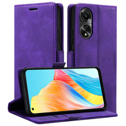 Θήκη για Oppo A78 4G, ERBORD Vintage, πορτοφόλι με πτερύγιο, μωβ