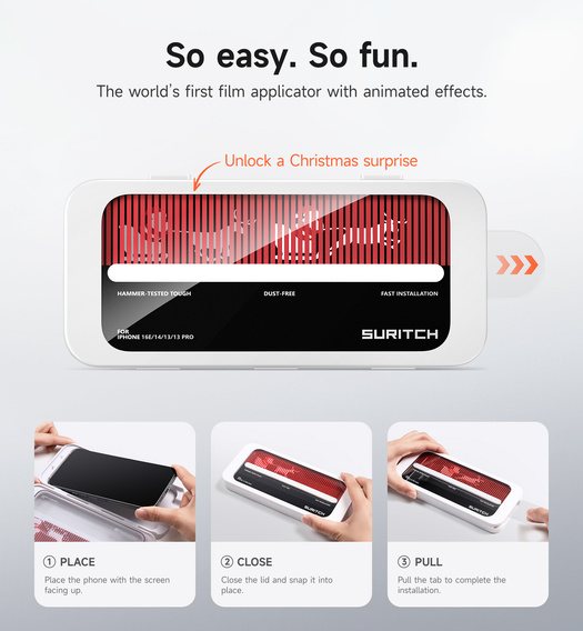 2x SURITCH γυαλί για iPhone 16e / 14 / 13 Pro