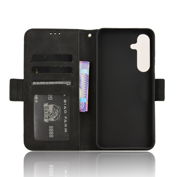 Θήκη με πτερύγιο για Samsung Galaxy S25 FE, Card Slot, μαύρη