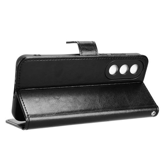 Θήκη με πτερύγιο για OnePlus Nord 5, Crazy Horse Wallet, μαύρη
