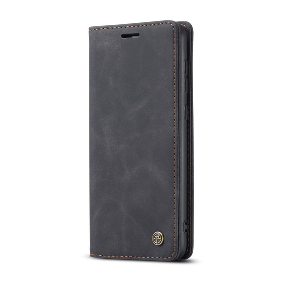 θήκη CASEME για Samsung Galaxy S21 FE, Leather Wallet Case, μαύρη