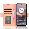 Θήκη με πτερύγιο για Motorola Moto G86 5G, Card Slot, ροζ
