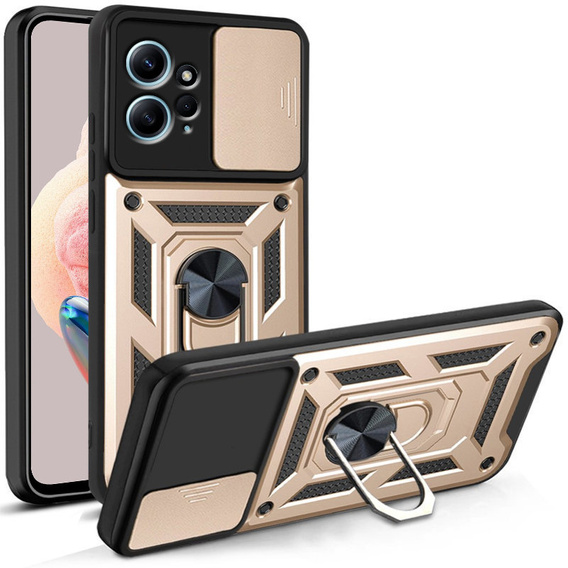 Θήκη για Xiaomi Redmi Note 12 4G, CamShield Slide, χρυσός