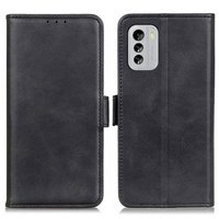 Θήκη με πτερύγιο για Nokia G60 5G, Wallet PU Leather Case, μαύρη