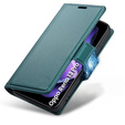 Θήκη για Oppo Reno 13 Pro, ERBORD Glossy Litchi, πορτοφόλι με πτερύγιο, πράσινη