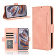 Θήκη με πτερύγιο για Motorola Edge 50 Neo / Motorola ThinkPhone 25, Card Slot, ροζ