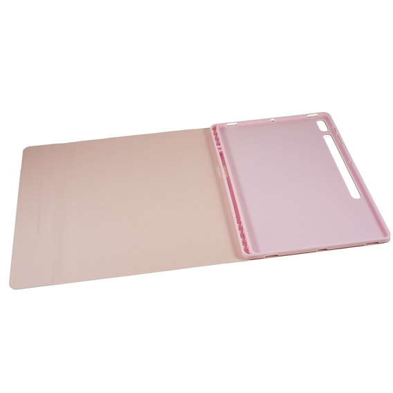 Θήκη + πληκτρολόγιο Galaxy Tab S7+ Plus / S8+ Plus /S7 FE T730 T733, Pen Slot, ροζ rose gold