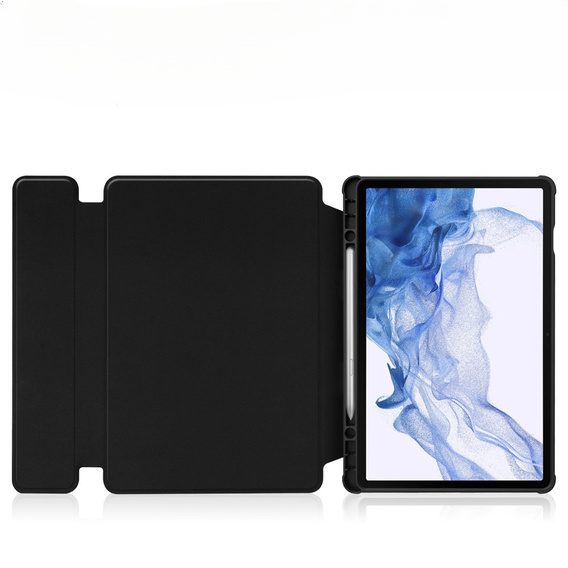 Θήκη + πληκτρολόγιο Samsung Galaxy Tab S9, Rotary 360° Leather, μαύρη