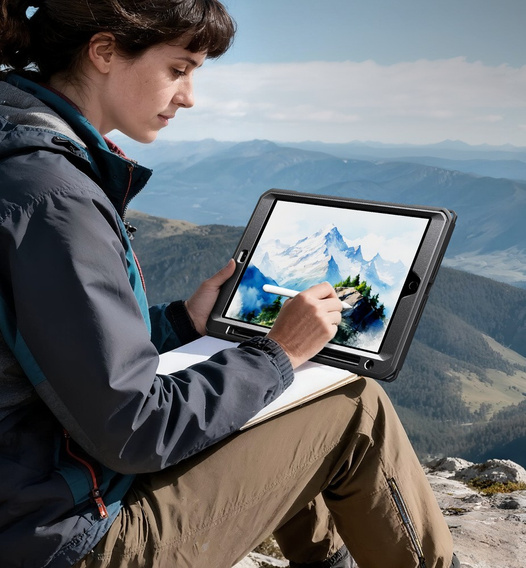 Θήκη Dexnor 360° με ιμάντα και θήκη για γραφίδα για iPad 10,2" 2021/2020/2019 (9/8/7 γεν.)