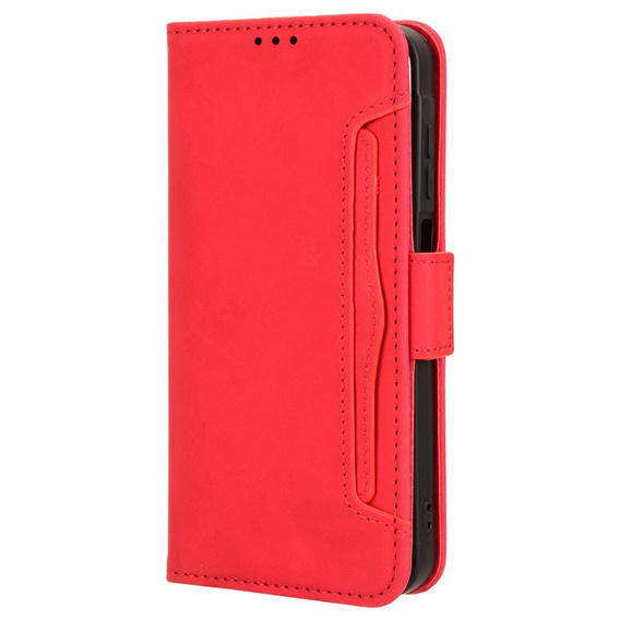 Θήκη με πτερύγιο για Samsung Galaxy M35, Card Slot, κόκκινη