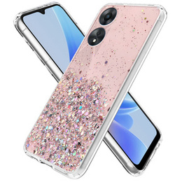 Θήκη για Oppo A17, Glittery, ροζ
