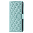 θήκη πτερύγιο για Samsung Galaxy S25, Rhombus Crossbody Leather, πράσινη