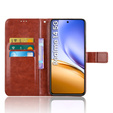 Θήκη με πτερύγιο για Realme 14 5G / Realme 14T 5G, Crazy Horse Wallet, καφέ
