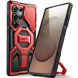 Θήκη για Samsung Galaxy S25 Ultra, Tongate MECH MagSafe Series, κόκκινη + 9H Tempered Glass