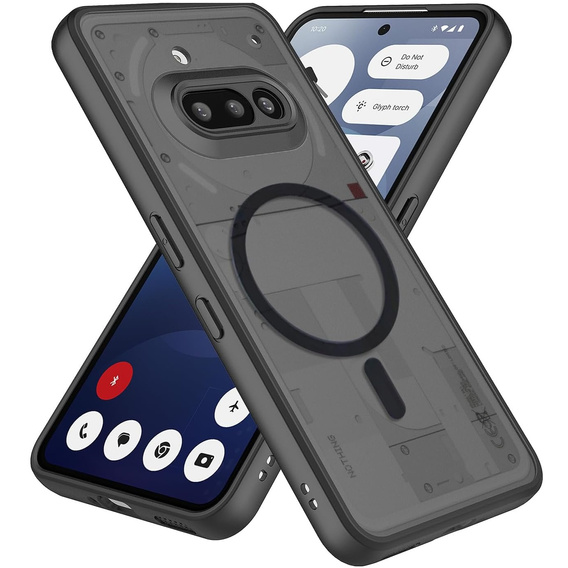 Θήκη για Nothing Phone 3A, για MagSafe, ERBORD Μatt Case, μαύρη
