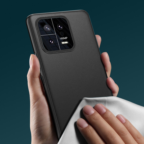 Δερμάτινη θήκη για Xiaomi 13, leather hybrid, μαύρη