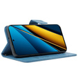 Θήκη με πτερύγιο για Xiaomi Poco X6 5G, Butterfly, μπλε