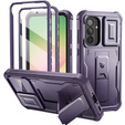 Θωρακισμένη θήκη για Samsung Galaxy A56 5G, Dexnor Full Body (Two Frames), μωβ