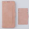 Θήκη με πτερύγιο για Motorola Moto G54 5G, Card Slot, ροζ