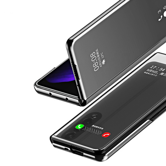 Θήκη για Samsung Galaxy Z Fold3 5G, Clear View, μαύρη