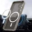 Θήκη για Samsung Galaxy S25, για MagSafe, ERBORD Μatt Case, γκρι + Γυαλί οθόνης