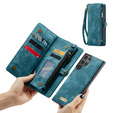 CASEME θήκη για Samsung Galaxy S25 Ultra, Retro Leather Wallet, με λουράκι, πράσινη