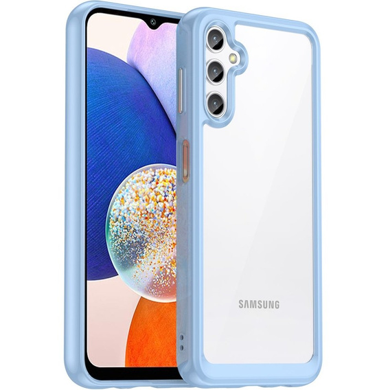 Θήκη για Samsung Galaxy A14 4G/5G, Fusion Hybrid, διαφανής / μπλε