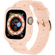Pasek Silikonowy z Etui do Apple Watch Ultra 49mm, Różowy