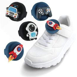 Σετ 4x θήκες για Apple AirTag, με μοτίβο αγοριού - μπλε/μαύρο