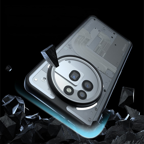 Θήκη για Nothing Phone 3A Pro, Fusion Hybrid, διαφανής / μαύρη