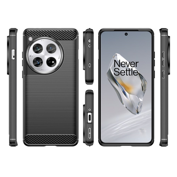 Θήκη για OnePlus 12 5G, Carbon, μαύρη