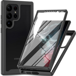 Θήκη για Samsung Galaxy S23 Ultra, Shockproof, με μεμβράνη, μαύρη