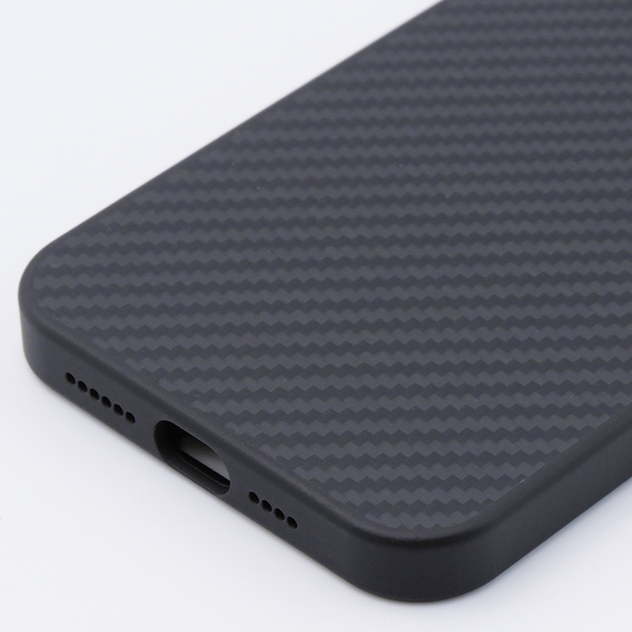Θήκη για iPhone 15 Pro Max, Aramid Fiber Cover, μαύρη