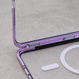 Μαγνητική θήκη MagSafe Dual Glass για Samsung Galaxy S23, μωβ