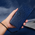 θήκη πτερύγιο για Xiaomi Redmi Note 14 4G, Wallet Rhombus, μπλε