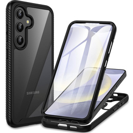 Θήκη για Samsung Galaxy S24, Shockproof, με μεμβράνη, μαύρη