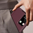 Αναδιπλούμενη θήκη για Samsung Galaxy S25+ Plus, Smart View Wallet, μπορντό