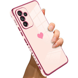 Θήκη για Samsung Galaxy A34 5G, Electro heart, ροζ rose gold