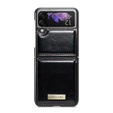θήκη CASEME για Samsung Galaxy Z Flip 3, Waxy Textured, μαύρη