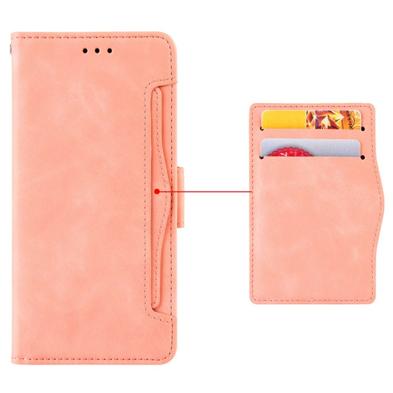 Θήκη με πτερύγιο για Samsung Galaxy M34, Card Slot, ροζ