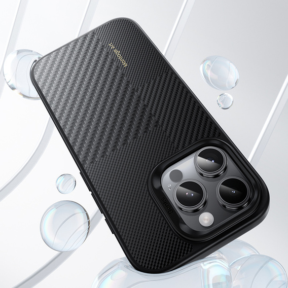 θήκη BENKS Kevlar για iPhone 16 Pro, για MagSafe, Carbon Fiber, μαύρη