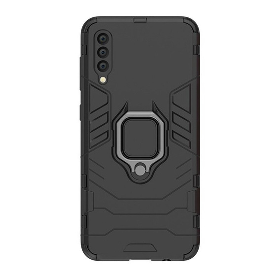 Θήκη για Samsung Galaxy A50, Kickstand Ring, μαύρη