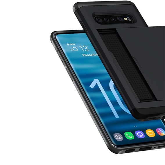 Θήκη για Samsung Galaxy S10, Sliding Card Holder, μαύρη