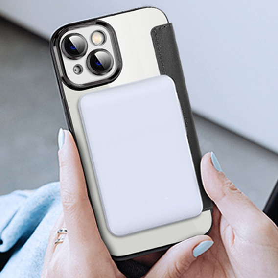 Θήκη με πτερύγιο για iPhone 14, RFID Wallet MagSafe CamShield, μαύρη