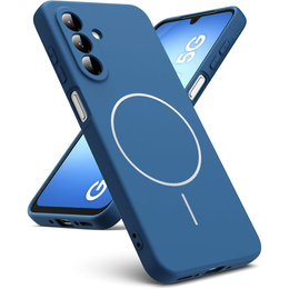 Θήκη σιλικόνης για Samsung Galaxy A17 5G, για MagSafe, μπλε